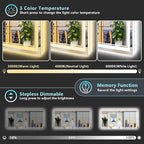 72x36 LED Bathroom Mirror with Lights, Backlit and Front Lit Anti-Fog Lighted - Image 4