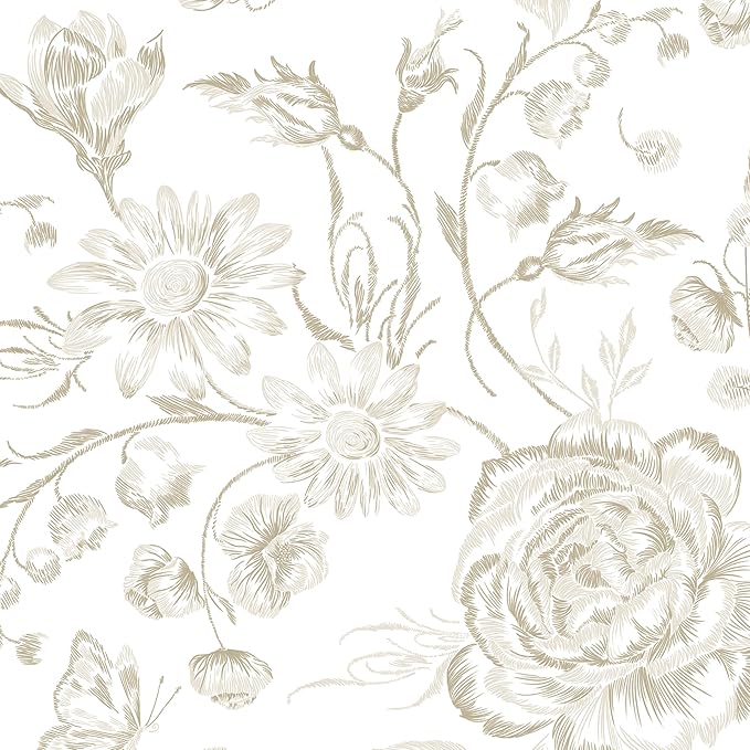 Yasinet Peel and Stick Wallpaper Vintage Floral Wallpaper Boho Floral Contact by Yasinet