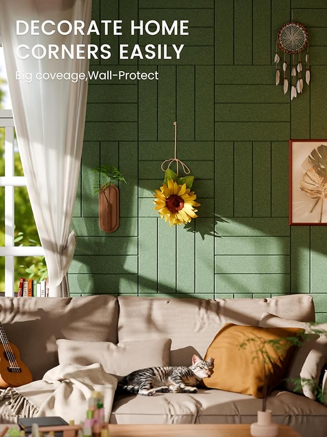 Bumusty Large Cork Board Alternative-48 x 36" Felt Bulletin Board Tiles - Image 4