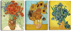 Wieco Art 3 Panels Canvas Prints of Vincent Van Gogh Paintings Reproduction Red by WiecoArt