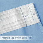 MIULEE Sky Blue Back Tab Blackout Curtains 120 Inch Long 2 Panels Set - Image 4