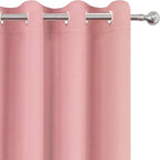 LEMOMO Blackout Curtains 66 x 95 inch/Pink Curtains Set of 2 Panels/Thermal - Image 7