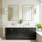 FICTOR Bathroom Vanity Mirror-Gold, 30x20 Inch, Shatterproof & Anti-Rust - Image 7