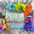 COKAOBE Iridescent Silver Shimmer Wall Backdrop, 24 Panels Square Sequin - Image 6