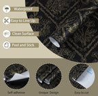 Toduso Peel and Stick Wallpaper Vintage Wall Paper Boho Contact Paper Black and - Image 7