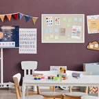 DAHAPYBOO Cork Board with Linen White, Bulletin Board 36"x24" Hanging Corkboards - Image 6