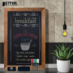 Better Office Products Magnetic Chalkboard, 20x30 Rustic Wood Frame Chalkboard - Image 2