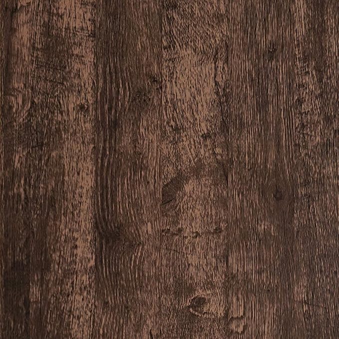 Dimoon 17.7"x118''Wood Peel and Stick Wallpaper Brown Dark Wood Wallpaper Wood by DIYYOURMOON