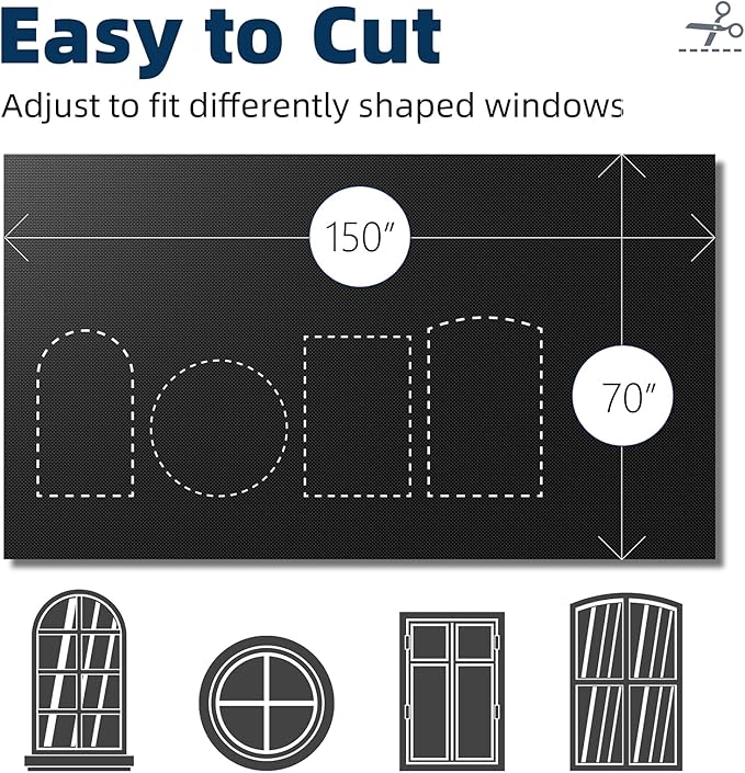 NIGHTON Portable Blackout Curtains 150"×70", Strong Hook and Loop Tape Strips - Image 5