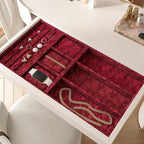 Wallercity Soft Red Velvet Felt Drawer Liner Self Adhesive Retro Velvet - Image 4