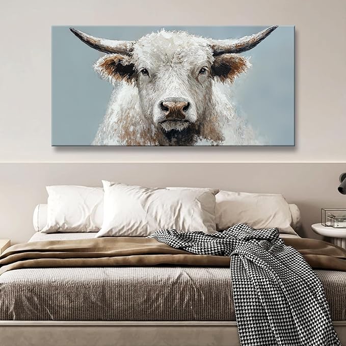 Suconvng Highland Cow Wall Art For Living Room Animal Canvas Art Wall Decor - Image 2
