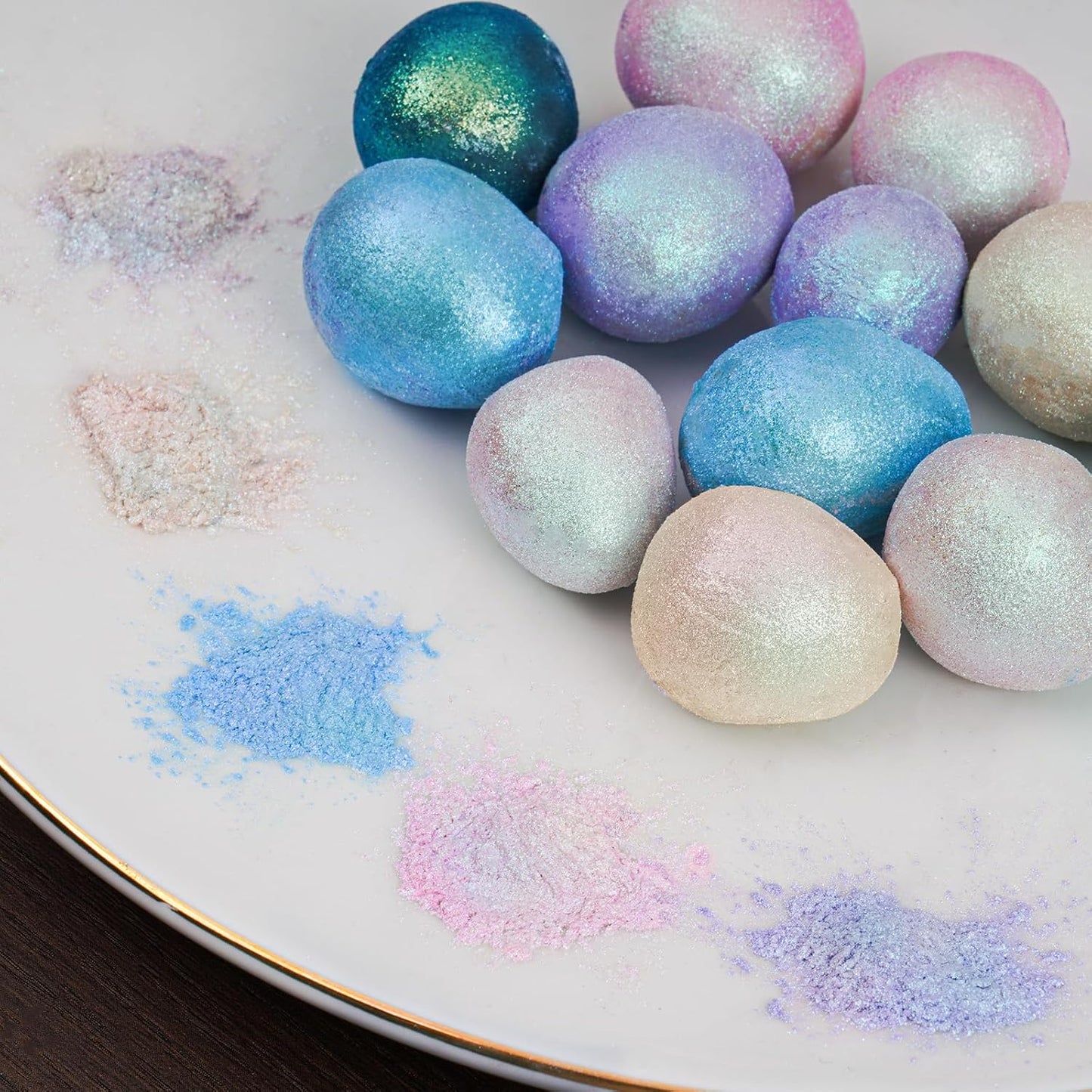 NiHome 0.18oz/5g Edible Food-Grade Glimmer Powder Glitter Luster Dust Metallic Food Decorating Sprinkle Dust for Drink Wine Beverage Cake Candy Dessert Bakery Restaurant Vegan (Iridescent Purple)