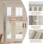 AJAZZ Blackout Accordion Door Curtain 98"x84" Cream White - Image 5