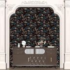 Laatse Vintage Green Wallpaper Peel and Stick Dark Floral Wallpaper 17.5'' x - Image 5