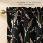 NICETOWN Black Velvet Curtains 2 Panels - Image 5