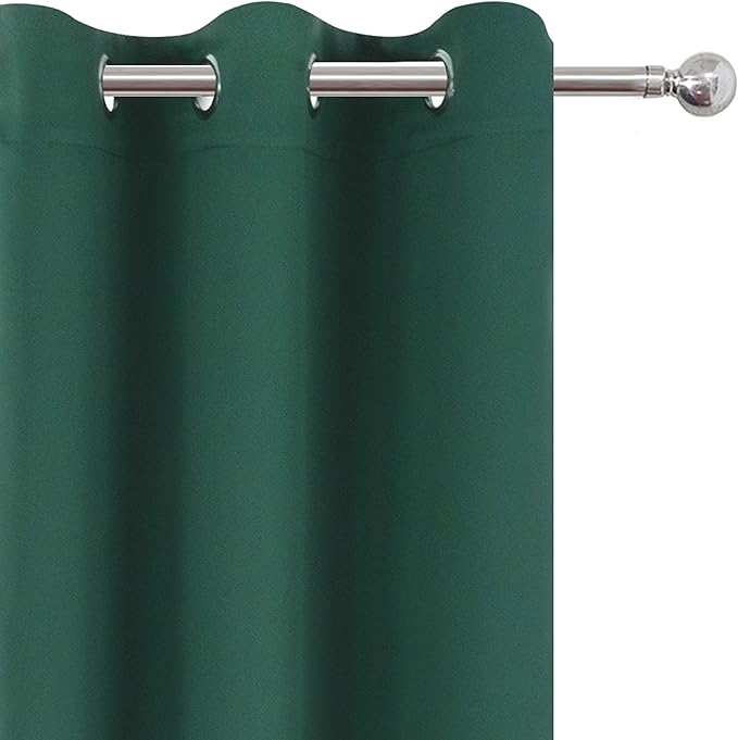 LEMOMO Dark Green Thermal Blackout Curtains/42 x 95 Inch/Set of 2 Panels Room - Image 6