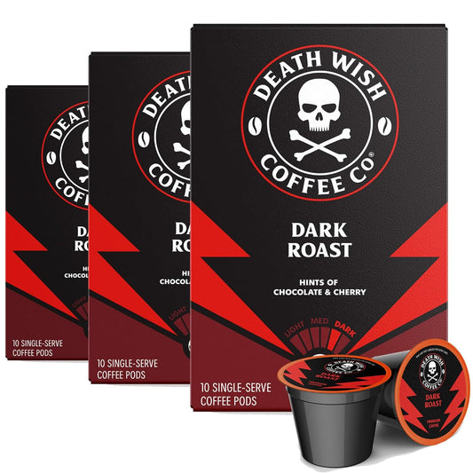 Death Wish Coffee, Dark Roast Pods 30 Count