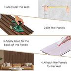 8-Pack 3D Slat Wall Panels — Soundproof Faux Wood Wall Panels - Image 7