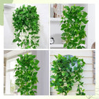 BLEUM CADE 4Pcs Fake Hanging Plants, 9 Branch Artificial Hanging Plant - Image 7