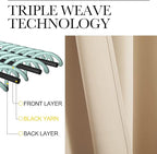 NICETOWN Room Darkening Draperies Window Curtain Panels, Thermal Insulated - Image 4