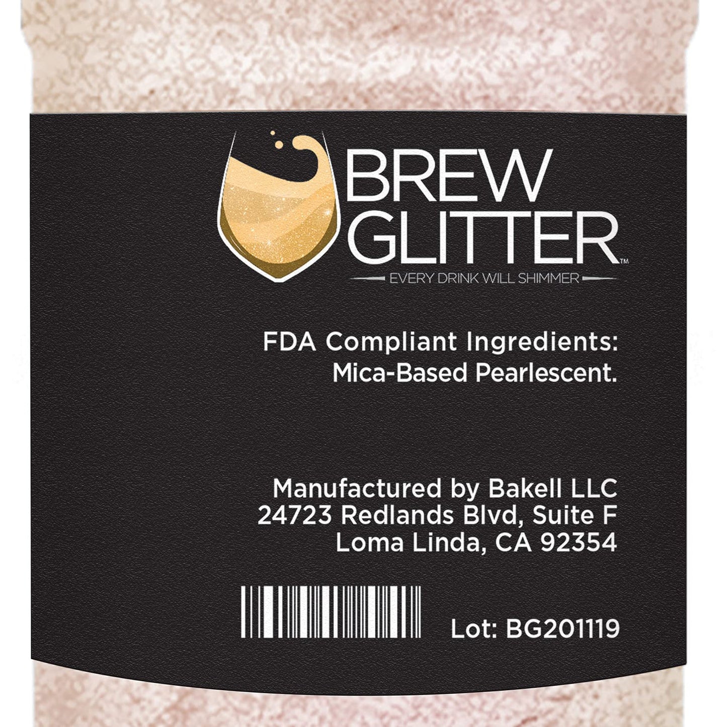 BREW GLITTER Edible Glitter For Drinks, Cocktails, Beer, Garnish Glitter & Beverages | KOSHER & HALAL Certified | 100% Edible & Food Grade | Vegan, Gluten, Nut Free (45g Shaker, Gold Iridescent)