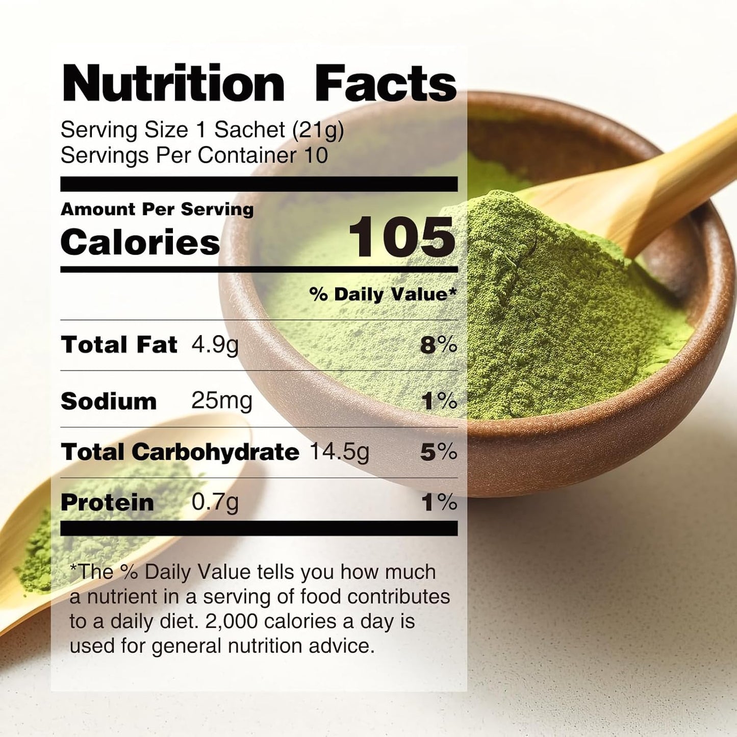 GANOHERB Mushroom Matcha Powder Latte Mix, 7.4 Ounce, 7 Superfood Mushrooms with 25% Beta-Glucans, Lions Mane, Reishi, Chaga, Coconut Powder, Ceremonial Grade Matcha Tea