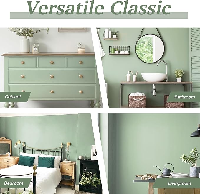Dimoon 17.7''x393'' Peel and Stick Wallpaper Light Green Contact Paper - Image 5