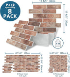 8-Pack 3D Faux Brick Acoustic Wall Panels, 11.8" x 11.8" PET Soundproof & Noise - Image 2