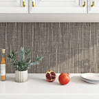 FunStick 24"x394" Grasscloth Wallpaper Textured Woven Taupe Brown Grass Cloth - Image 5