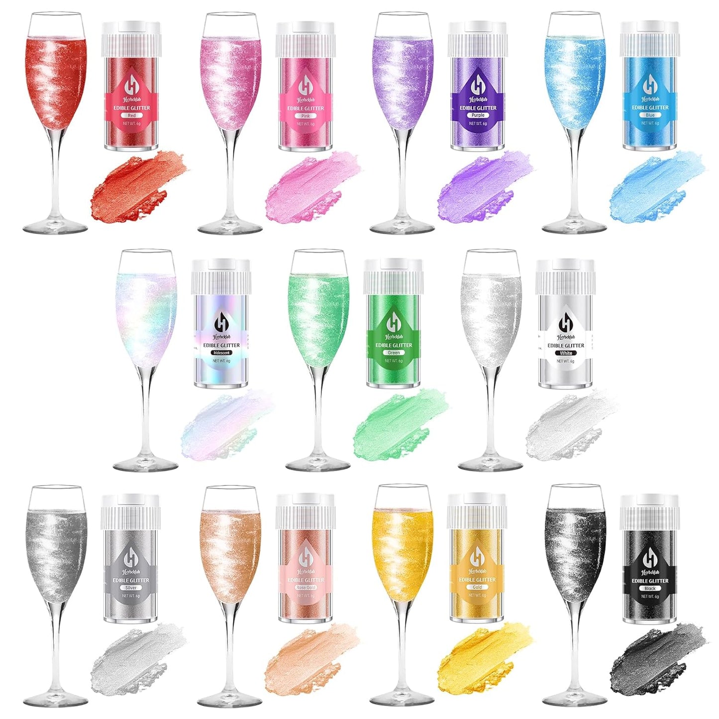 Blue Edible Glitter for Cocktails - 6g Blue Luster Dust Edible Drink Glitter Food Grade Metallic Shimmer Powder Sprinkles for Beverage Cake Chocolate Candy