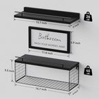 WOPITUES Floating Shelves for Wall Decor Sign, Bathroom Organizers and Storage - Image 3