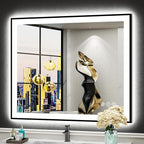 30x36 Black Framed LED Bathroom Mirror by Awandee