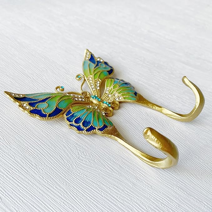 Vintage Butterfly Shaped Decorative Wall Hook Rack Hanger - Image 2