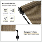 Shade&Beyond Outdoor Roller Shades 4' W x 8' H Cordless Patio Roll Up Blinds - Image 5