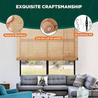 Bamboo Blinds for Interior Windows, Custom Roller Shades for Indoor Window and - Image 3