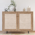 Amiya Grasscloth Khaki Wallpaper 17.3"x80" Peel and Stick Tan Faux Fabric Linen - Image 4