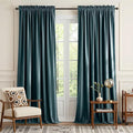 NICETOWN Greyish Blue Velvet Curtains, Luxury and Soft Thermal Insulated Velvet by NICETOWN