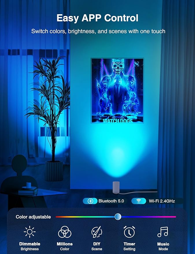 SUNVIE Smart Floor Can Light 5W RGBW Color Changing Up Lights Indoor - Image 2