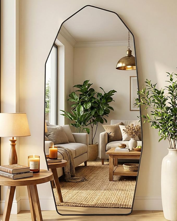 Antok Full Length Mirror, Free Standing Wall Mounted or Leaning Full Body Mirror - Image 9
