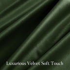 NICETOWN Room Darkening Dark Green Velvet Curtain Panels - Image 6