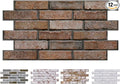 COMSTICKC 3D Brown Faux Brick Wall Panel Peel and Stick Wall Covering, Not Real by COMSTICKCDECOR