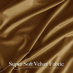 NICETOWN Gold Brown Velvet Curtains 2 Panels, Luxury and Soft Backdrops - Image 2