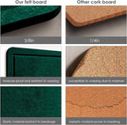 Bulletin Board, 24 x 18 inches Felt Board Decorative Pin Board, Cork Board - Image 4