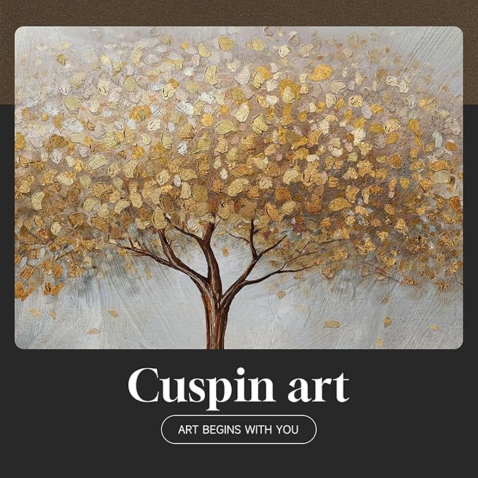 Large Framed Tree of Life Gold Wall Art, Large Canvas Prints Paintings Artwork - Image 6