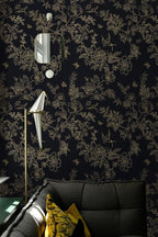 Froluya Black and Gold Wallpaper Peel and Stick Wallpaper 17.7"x118.1" Vintage - Image 2