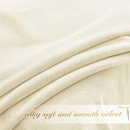 NICETOWN Ivory White Velvet Curtains 120 inches Long - Image 5