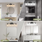Unicozin Modern Bathroom Light Fixtures, 4 Light Vanity Lights Over Mirror - Image 9