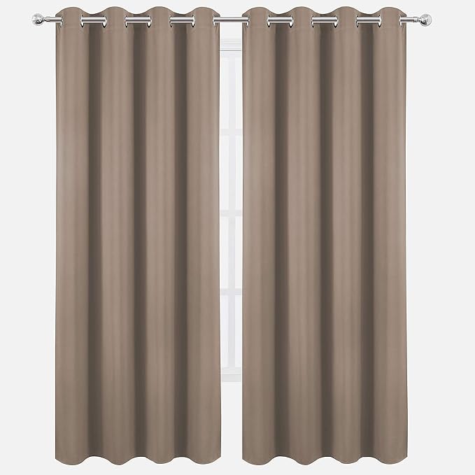 LEMOMO Cappuccino Thermal Blackout Curtains/52 x 108 Inch/Set of 2 Panels Room - Image 2