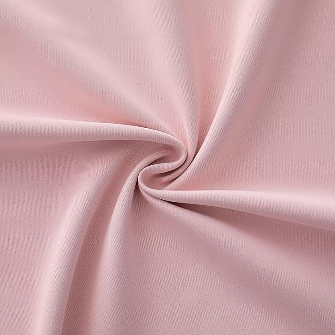 IGEMAEVE Blush Pink Curtains 84 Inch Length 2 Panels Set, Light Filtering - Image 6
