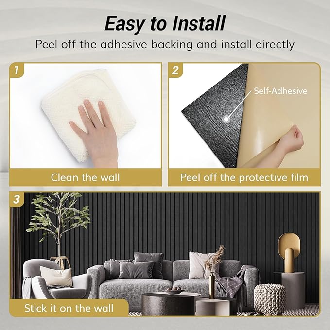 TONOR Dual-Layer Thickened Acoustic Wall Panels Self Adhesive, 4 Pack - Image 5